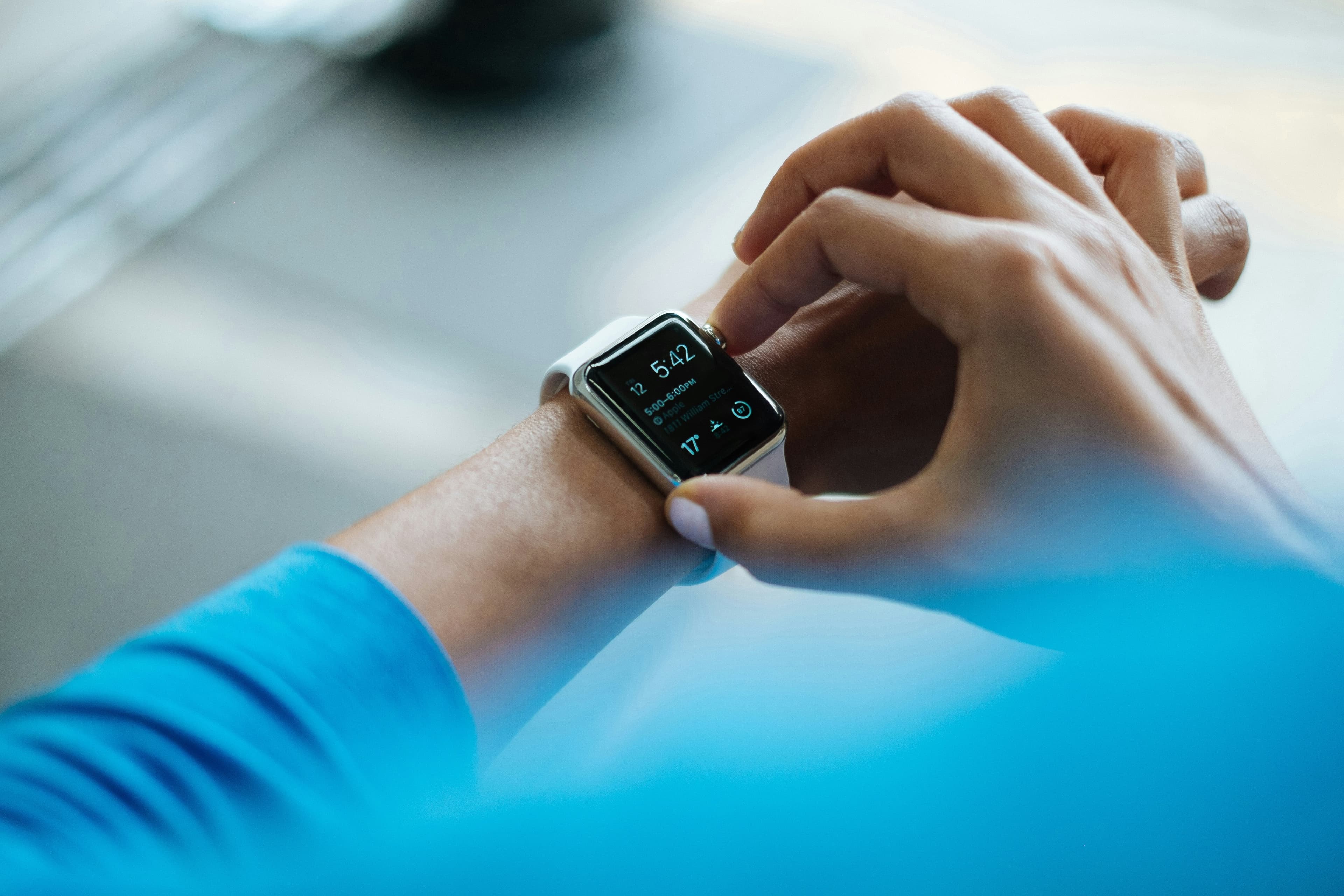 Heart rate variability chart visual on a wearable or app interface