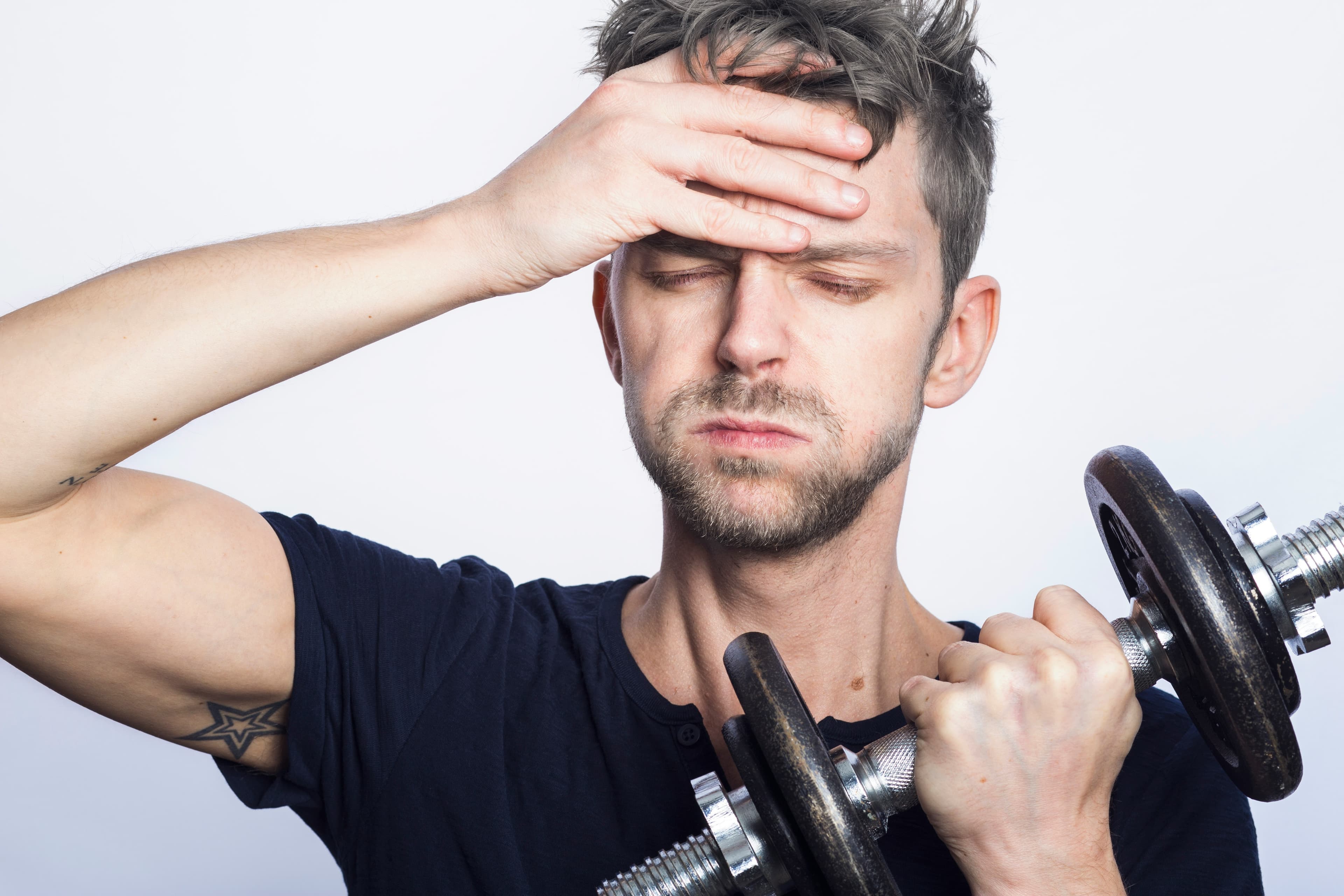 Athlete training intensely to represent training load and recovery balance